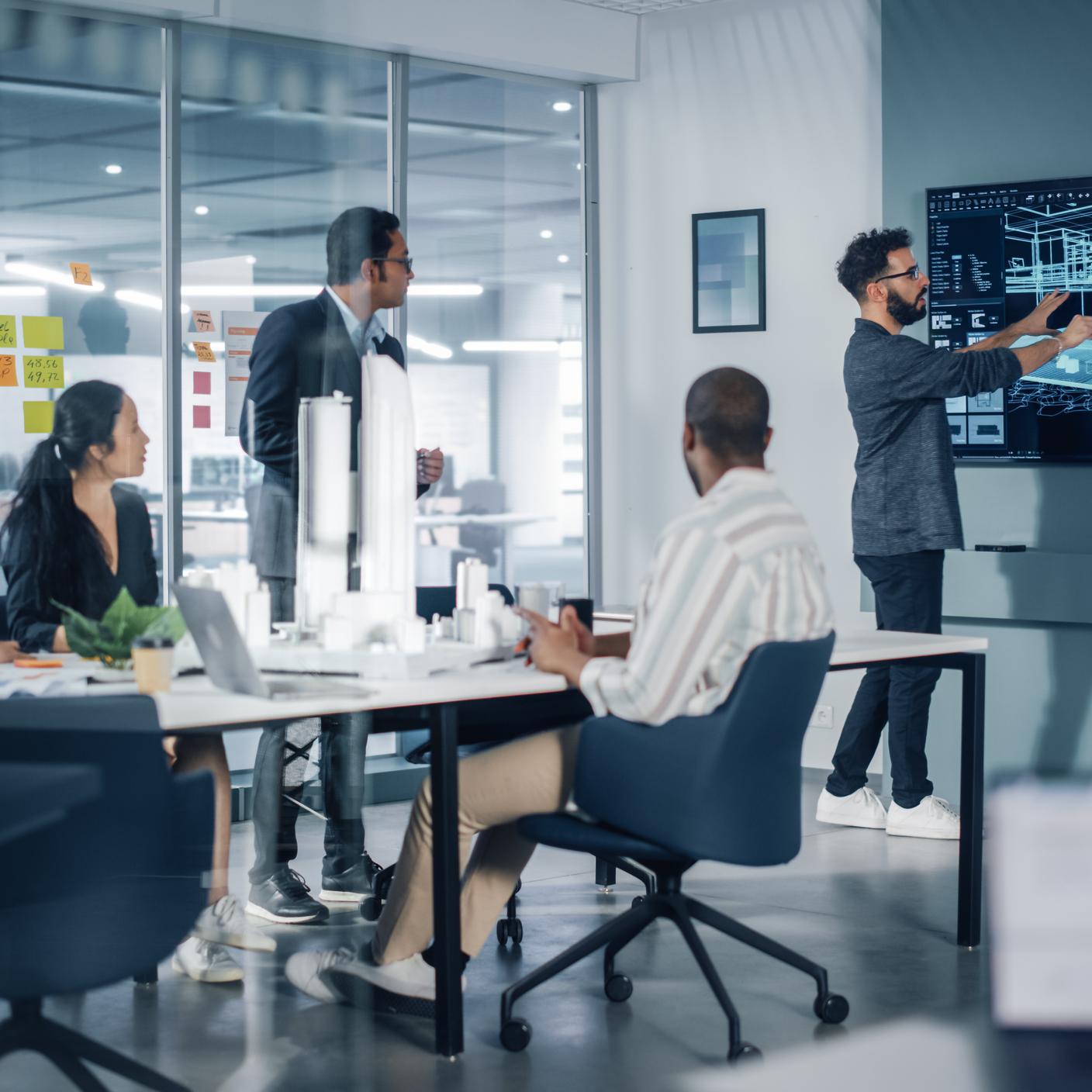 建筑机构办公室会议