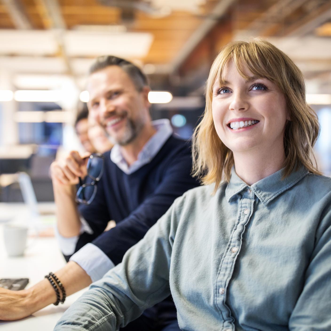 商务人士在参加培训课