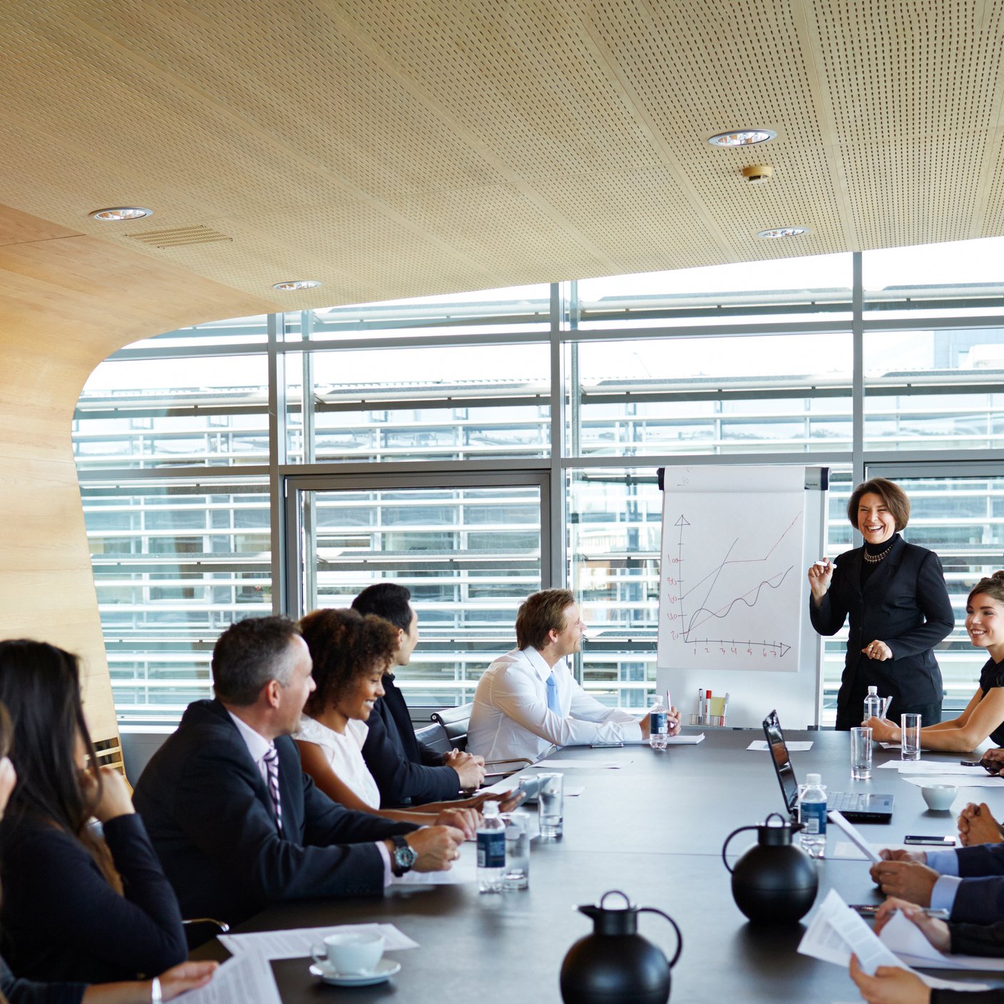 一大群企业商务人士